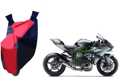 Auto Haute Two Wheeler Cover for Kawasaki(Ninja H2, Red, Blue)