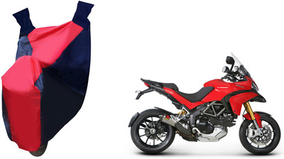 Auto Haute Waterproof Two Wheeler Cover for Ducati(Multistrada, Red, Blue)