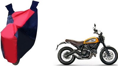 Auto Haute Waterproof Two Wheeler Cover for Ducati(Scrambler, Red, Blue)