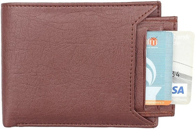 RPF Men Brown Artificial Leather Wallet(7 Card Slots)