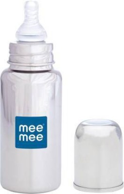 MeeMee Premium Steel Feeding Bottle - 240 ml(Silver)