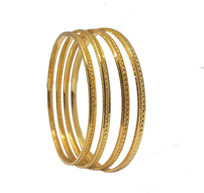 AARTISAI Metal Gold-plated Bangle Set(Pack of 4)