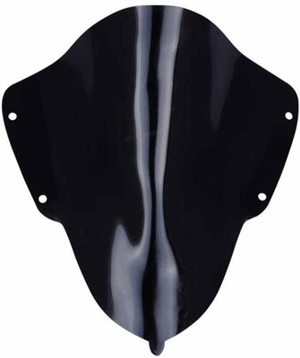 FK Racing Double Bubble Visor for Yamaha R15 V3 (Black) Bike Windshield