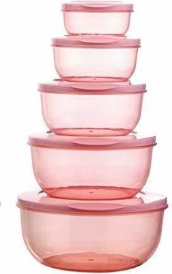 Thrivanta Plastic Grocery Container  - 290 ml, 580 ml, 1000 ml, 1700 ml, 2700 ml(Pack of 5, Pink)