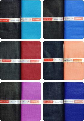 JHABAK'S Cotton Blend Solid Shirt & Trouser Fabric