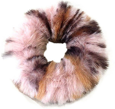 PANKSHRI ENTERPRISE Fur Leopard Scrunchie Hair Rope Ring Ponytail Rubberband Rubber Band(Multicolor)