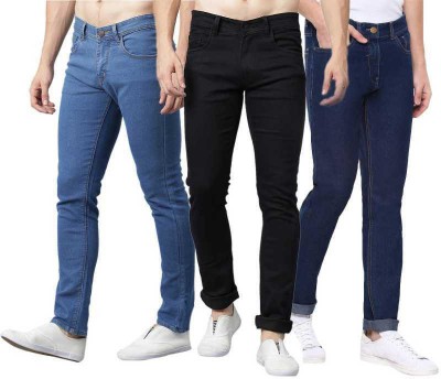 ClubRocks Regular Men Multicolor Jeans(Pack of 3)