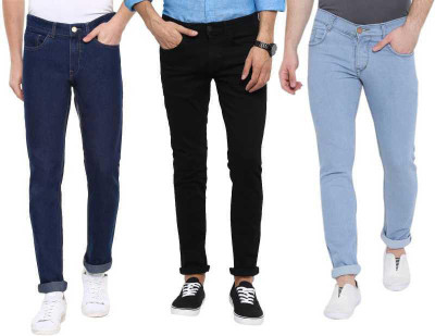 ClubRocks Regular Men Multicolor Jeans(Pack of 3)