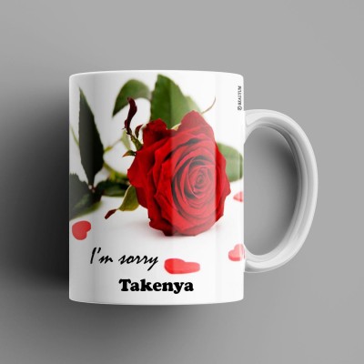 Beautum Takenya I AM SORRY Printed White Model No:BYSIMG021724 Ceramic Coffee Mug(350 ml)