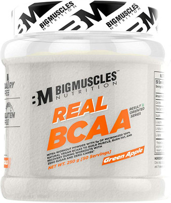 BIGMUSCLES NUTRITION Real BCAA(250 g, Green Apple)