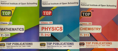 TOP NIOS Class 12 Mathematics (311) + Physics (312) + Chemistry (313) Guide(Paperback, Top Publications)