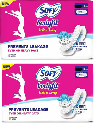 SOFY Body Fit Sanitary Pads 18+18 Combo Pack Sanitary Pad(Pack of 2)