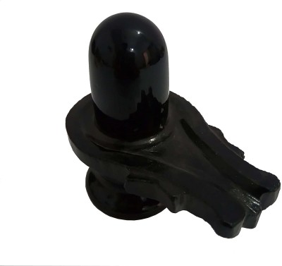 salvusappsolutions Black Marble Shivling Idol for Gifts Antique Items Pooja Decorative Showpiece  -  10 cm(Marble, Black)