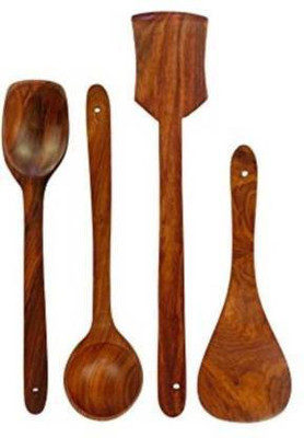 Jobbiter Wooden Serving Spoon Set(Pack of 4)