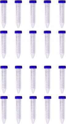 MEDSOR IMPEX 15 ml Plain Plastic Test Tube(12 cm 343.5 K Pack of 20)