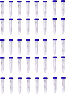 MEDSOR IMPEX 15 ml Plain Plastic Test Tube(12 cm 343.5 K Pack of 40)