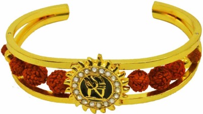 Shiv Jagdamba Brass, Wood Crystal Gold-plated Bangle