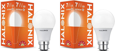 HALONIX 7 W Bluetooth Round B22 LED Bulb(Yellow, Pack of 2)