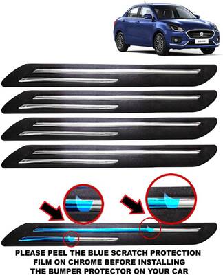 FABTEC Microfibre Car Bumper Guard  (Black, Pack of 4, Maruti, Swift Dzire)