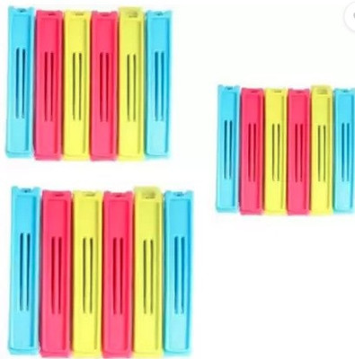 onekart store Large Large plastic Bag Pouch Clip(Set of 18, Multicolor)