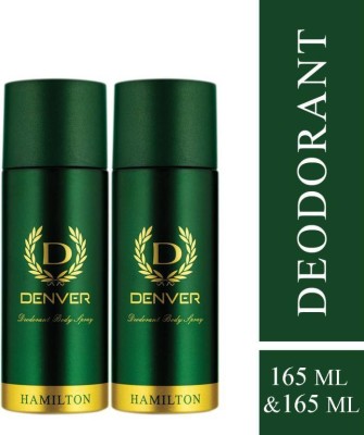 DENVER Hamilton Combo Deodorant Spray - For Men Body Spray  -  For Men(330 ml, Pack of 2)