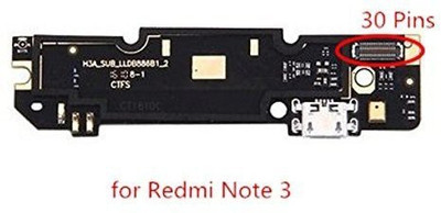 Shockware CC78 Redmi Note 3 30Pin Charging Connector Flex cable