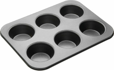 prisma collection Aluminium Cupcake/Muffin Mould 6(Pack of 1)