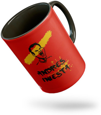 Tee Mafia NM-27-INIESTA-VECTOR-1 Ceramic Coffee Mug(330 ml)