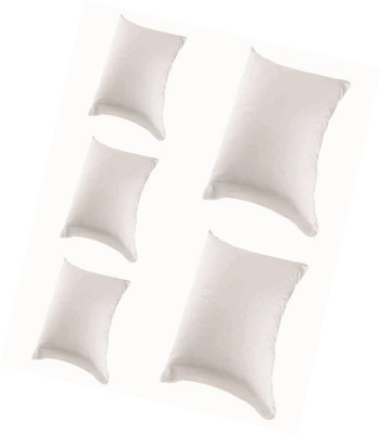 GKM Polyester Fibre Solid Sleeping Pillow Pack of 5(Multicolor)