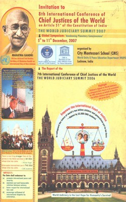 Invitation To 8th International Conference Of Chief Justices Of The World On Article 51 Of The Constitution Of India(Paperback, Govt. of India)