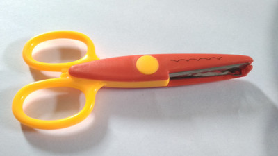 SHARMA BUSINESS Art and Craft Paper Shape Cutting Scissor for Office Work and School Assignment Work (Quantity-1 Single Scissor) Design Selected Randomly. Scissors(Set of 1, Red, Yellow, Orange) SHARMA BUSINESS Art and Craft Paper Shape Cutting Scissor for Office Work and School Assignment Work (Quantity-1 Single Scissor) Design Selected Randomly. Scissors(Set of 1, Red, Yellow, Orange)