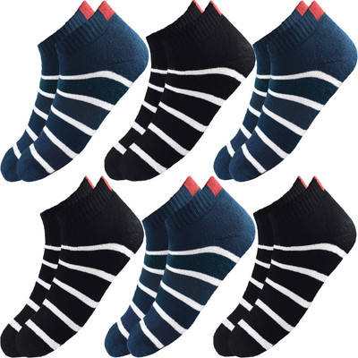 HICODE Men & Women Striped Ankle Length(Pack of 6)