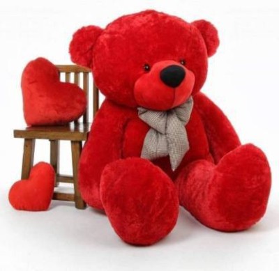 LittleBuoy Red Teddy Bear 4 feet Stuffed Animals Plush Toy Doll for Girlfriend Children - 120 cm(Red)