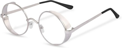Shade House Round Sunglasses(For Men & Women, Clear)