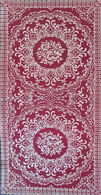 SHRI MAHAVIR IMPEX Red 80 cm Table Runner(Vinyl)