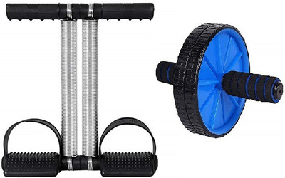 Gjahop combo double srping Tummy Trimmer Full body Ab roller exerciser Home,Gym kit Oz14 Ab Exerciser(Multicolor)