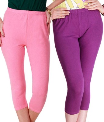 FeelBlue Women Purple, Pink Capri