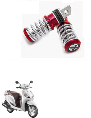 HashZet Spring Coiled Foot Rest Red For Honda Aviator Foot Rest(Red)
