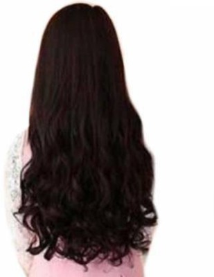 HEROSHIV INDIA 5 Clips Best Quality Natural Brown Curly Extension  Extension Hair Extension