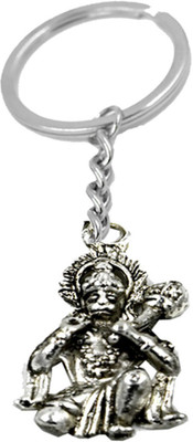 AFH Lord Hanuman Silver Deorative Spiritual Key Chain for Gifiting Key Chain