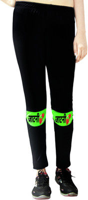 mfb Ankle Length Western Wear Legging(Black, Light Green, Printed)