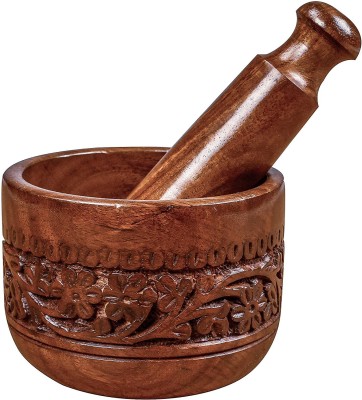 Kesha Spree Mortar and Pestle Wood Masher(Pack of 1)