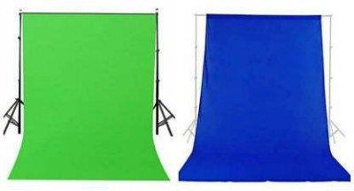 Stookin 8X12 FT Backdrop Lekera Photo Light Studio Background Green ,Blue (Pack Of 2) Reflector