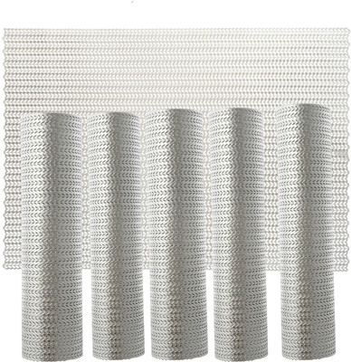 KUBER INDUSTRIES Rectangular Pack of 6 Table Placemat(Silver, Leather)