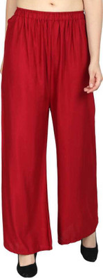 Dhanishka Regular Fit Women Maroon Trousers