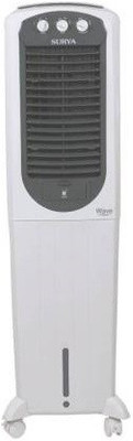 SURYA 40 L Tower Air Cooler (White, TOWER AIR COOLER WAVE 40L HC)