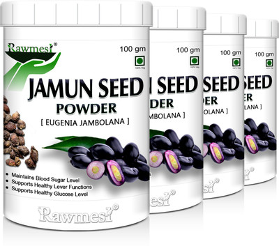 Rawmest Jamun Seeds | Jambu seeds powder for Diabetes Control | Sugar Balance(4 x 100)
