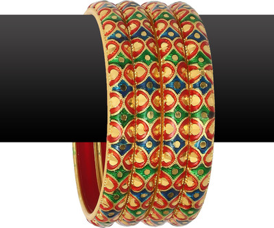 Barrfy Collections Plastic Gold-plated Bangle Set(Pack of 4)