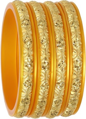 Barrfy Collections Plastic Gold-plated Bangle Set(Pack of 4)