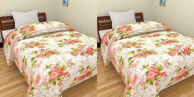 Shivaya Floral Single AC Blanket for  AC Room(Microfiber, Pink)
